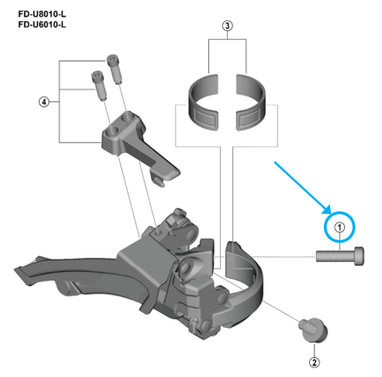 Shimano Befestigungsschraube FD-U8010 M5x17.5mm 