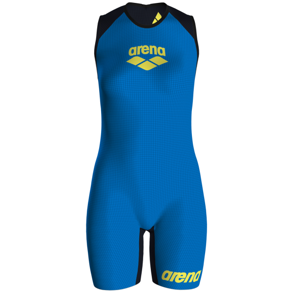 Arena W Pwskin Carbon Speedsuit Rear Zip XS fast blue/grey Damen