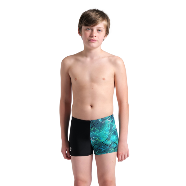 Arena B Arena Daly Swim Short 116 black/water multi Jungen