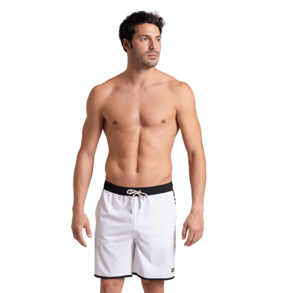 Arena M Icons Team Stripe Unisex Bermuda M white/black/white Herren