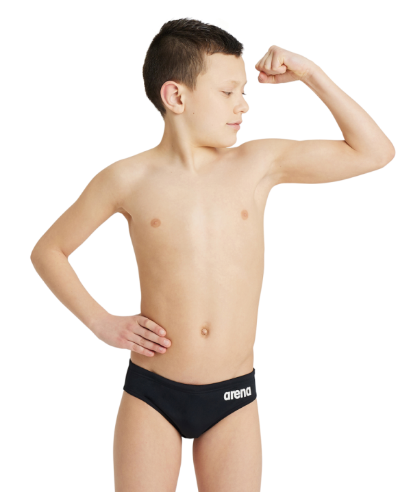 Arena B Team Swim Briefs Solid 164 black/white Jungen