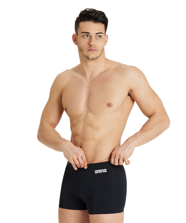 Arena M Team Swim Short Solid D 5 black/white Herren