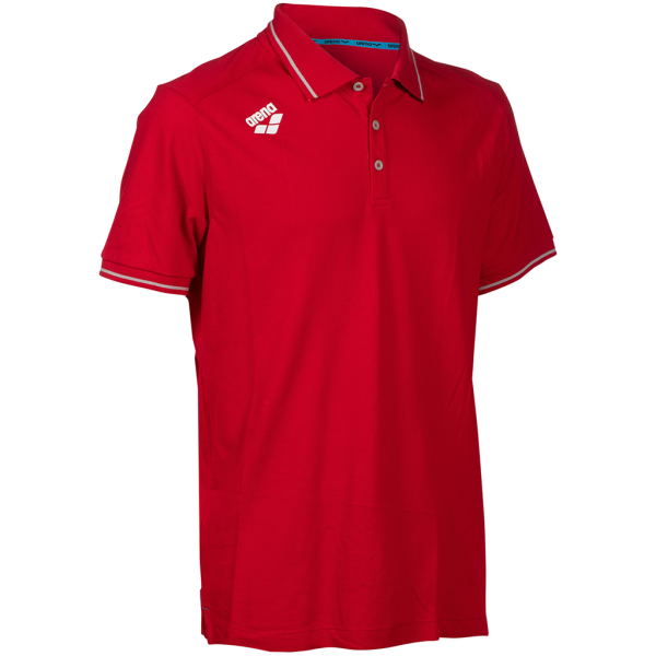 Arena Team Poloshirt Solid Cotton 3XL red Unisex