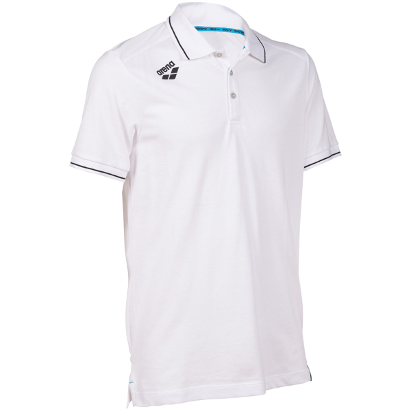 Arena Team Poloshirt Solid Cotton M white Unisex