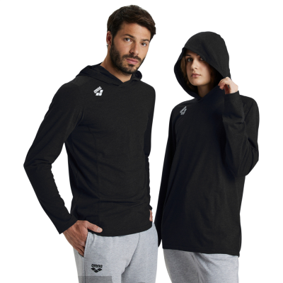 Arena Team Hooded Long Sleeve T-Shirt Panel XL black heather Unisex Produktbild 3