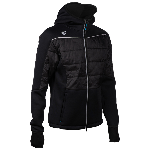 Arena Team Hooded F/Z Half-Quilted Jacket XXL black Unisex