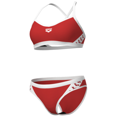 Arena W Arena Icons Bikini Cross Back Solid D 32 red/white Damen Produktbild 1