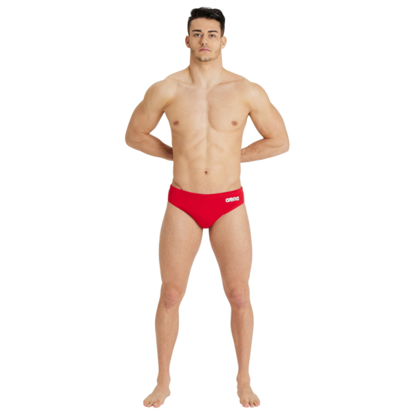 Arena M Team Swim Briefs Waterpolo Solid D 5 red/white Herren