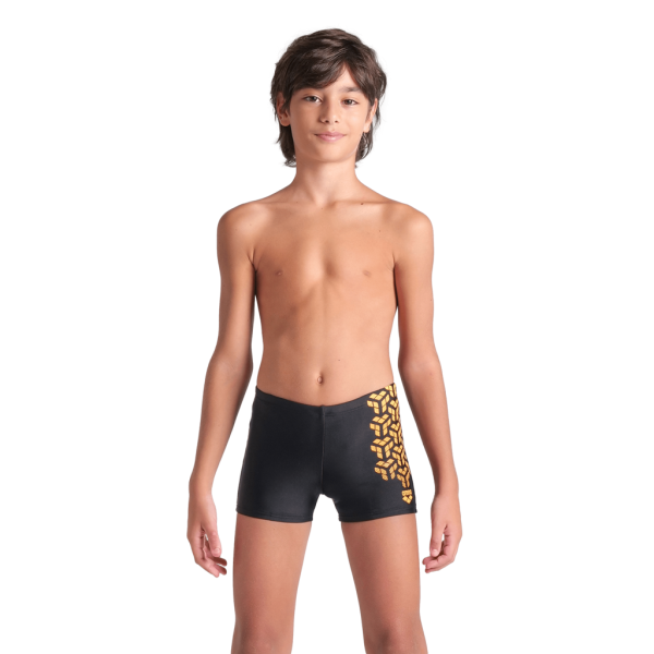Arena B Arena Kikko V Swim Short Graphic 116 black/parrot Jungen