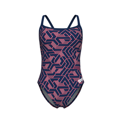 Arena W Arena Escape Swimsuit Challenge Back D 40 navy/team redwhiteblue Damen Produktbild 1
