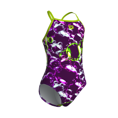 Arena G Arena Soap Bubbles Swimsuit Light Drop Back 116 violet multi/artic lime M&auml;dchen Produktbild 2