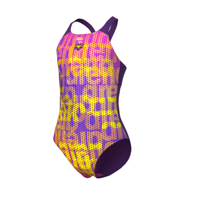 Arena G Arena Multi Colours Swimsuit V Back 152 plum multi/plum M&auml;dchen Produktbild 1