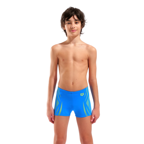 Arena B Arena Poseidonia Swim Short 140 blue river/artic lime Jungen