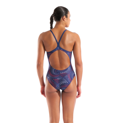 Arena W Arena Fireflow Swimsuit Lightdrop Back D 42 navy/team redwhiteblue Damen Produktbild 3