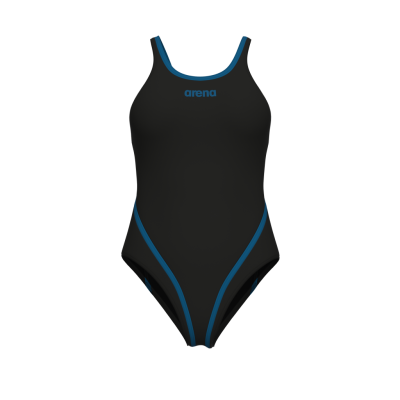 Arena W Arena Solid Swimsuit Tech Back D 34 black/blue cosmo Damen Produktbild 1