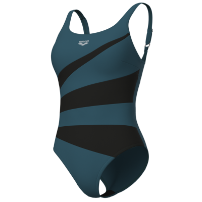 Arena W Arena Isabella Swimsuit Wing Back C D 48 mangrove/night grey Damen Produktbild 1