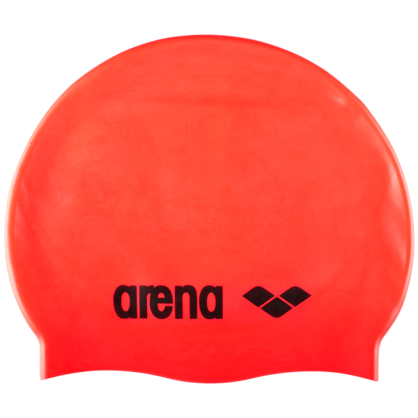 Arena Classic Silicone Cap one size fluo red/black Unisex