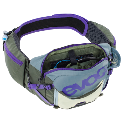 Evoc Hip Pack Pro 3L + 1.5L Bladder one size steel/violet/dark olive Unisex Produktbild 3
