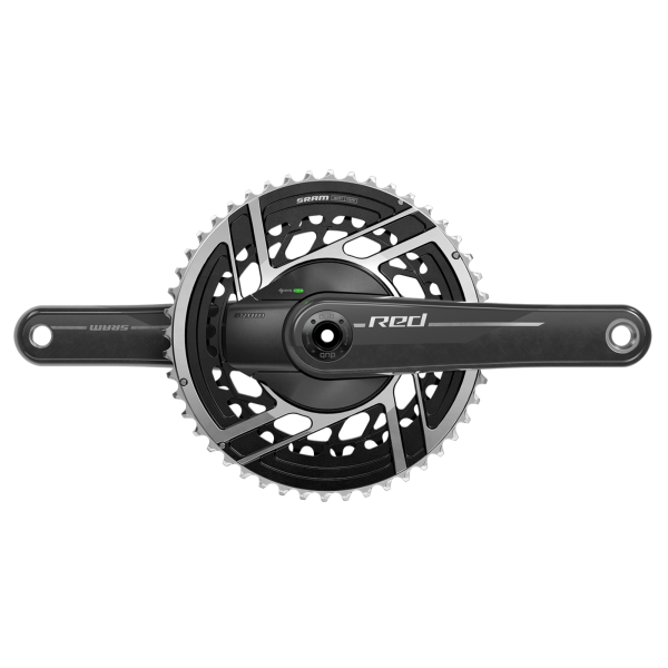 Quarq MY24 Power Meter Crankset Red AXS 2x DUB 172.5mm/46/33t natural carbon