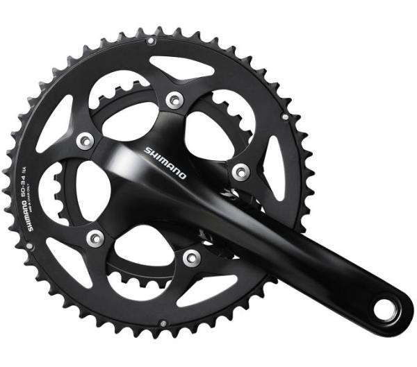 SHIMANO Kurbelgarnitur FC-RS400 10-fach 170 mm 50-34 Z&auml;hne Schwarz