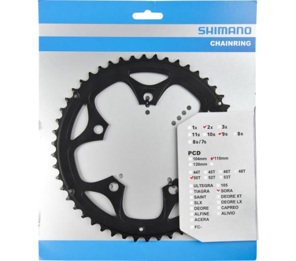 SHIMANO Kettenblatt SORA FC-3550 50 Z&auml;hne Schwarz