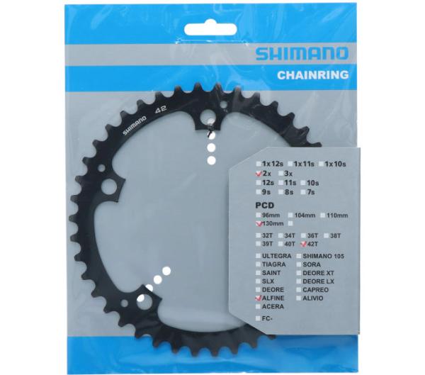 SHIMANO Kettenblatt ALFINE FC-S501 42 Z&auml;hne Schwarz