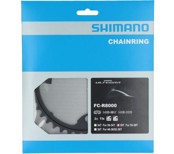SHIMANO Kettenblatt ULTEGRA FC-R8000 39 Z&auml;hne Schwarz